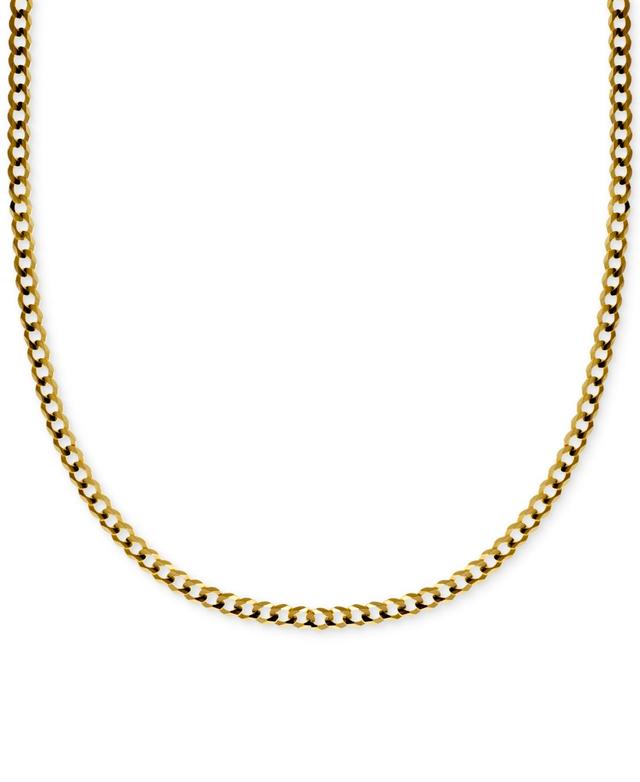 22 Curb Link Chain Necklace in Solid 14k Gold Product Image