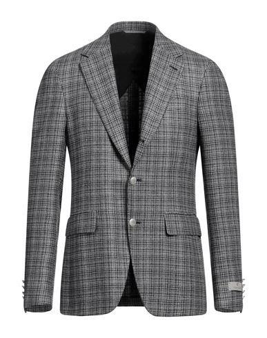 CANALI Man Blazer Lead Size 40 Silk, Wool In Grey Product Image