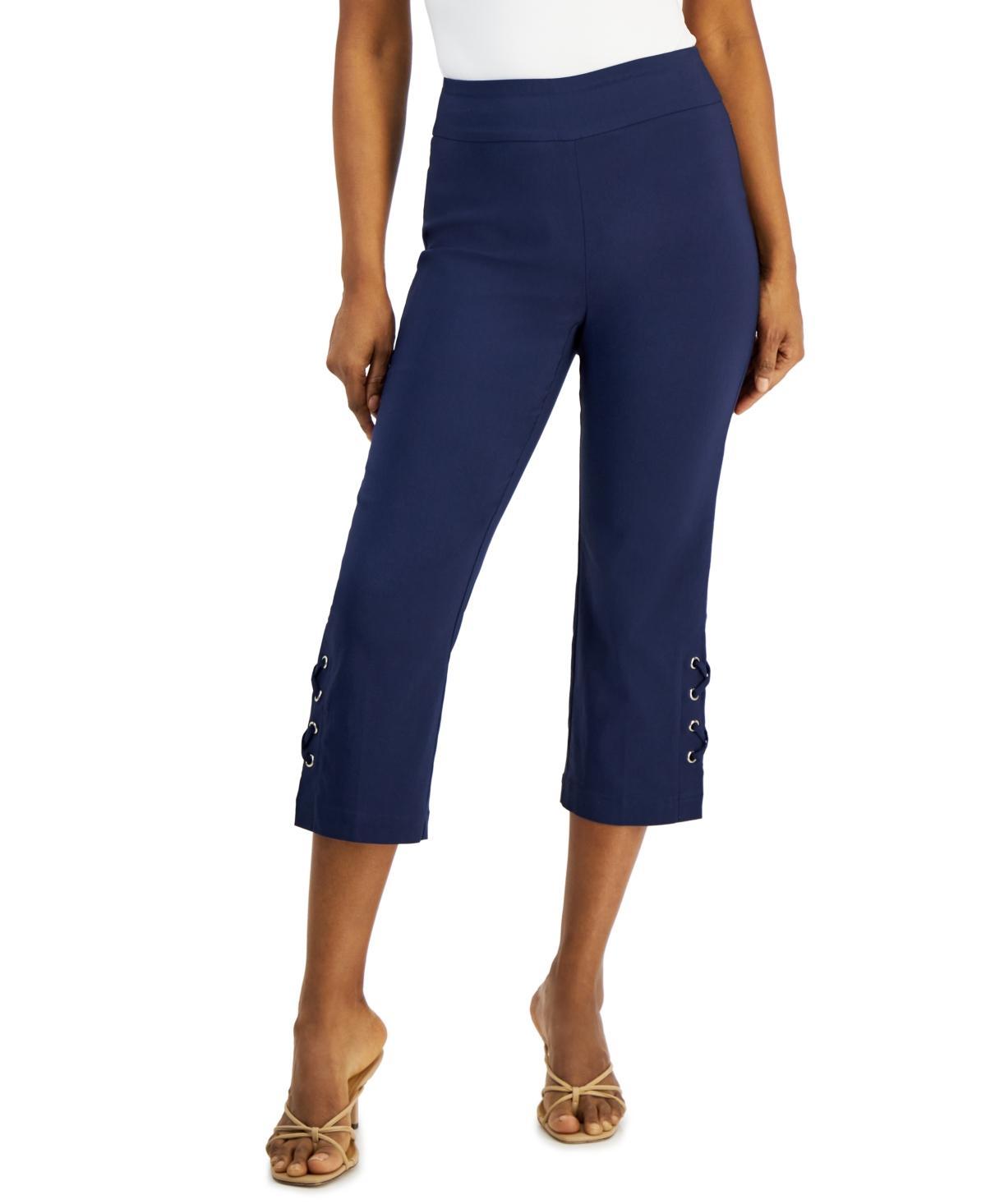 Jm Collection Womens Side Lace-Up Capri Pants, Created for Macys Product Image