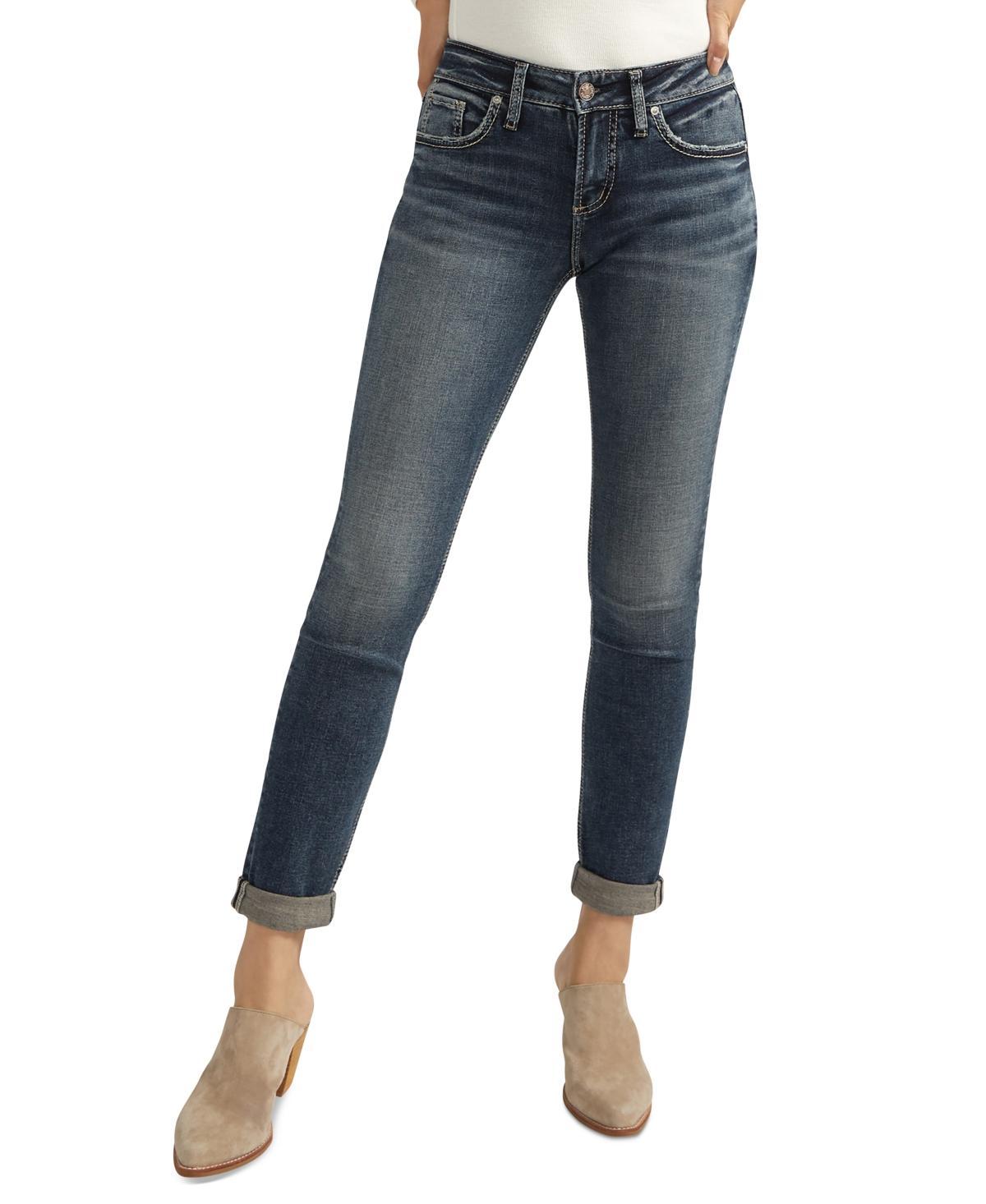 Silver Jeans Co. Womens Mid-Rise Skinny Girlfriend Jeans Product Image