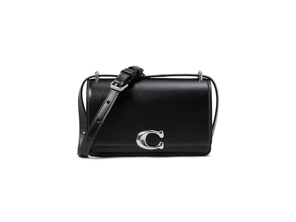 COACH Silver Metal Luxe Refined Calf Leather Bandit Crossbody Bag Product Image