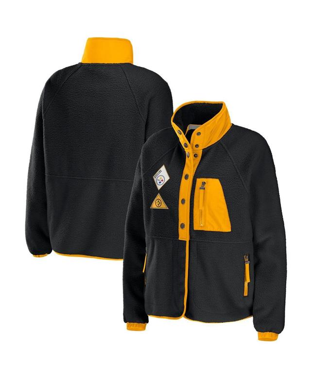 Womens WEAR by Erin Andrews Bay Packers Polar Fleece Raglan Full-Snap Jacket Product Image