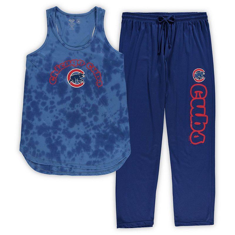 Womens Concepts Sport Royal Chicago Cubs Plus Size Jersey Tank Top & Pants Sleep Set Product Image