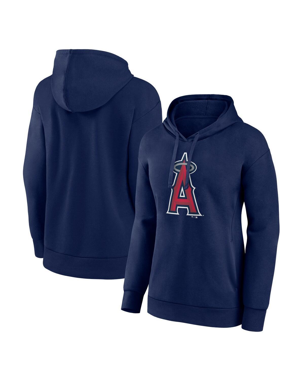 Womens Fanatics Branded Los Angeles Angels Logo Pullover Hoodie Blue Product Image