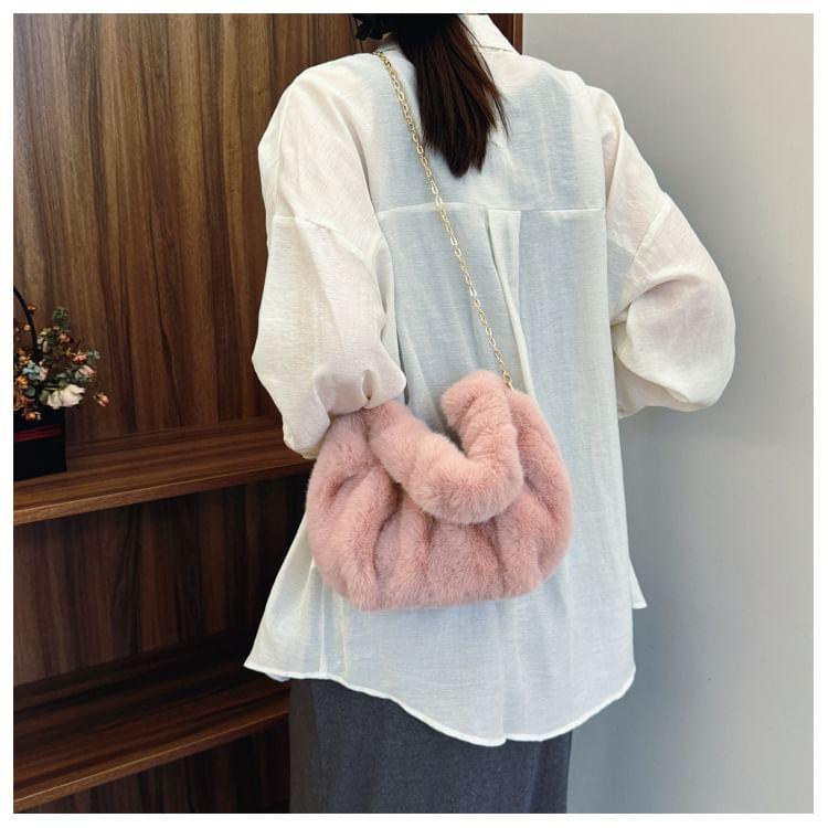 Fluffy Chain Strap Crossbody Bag Product Image