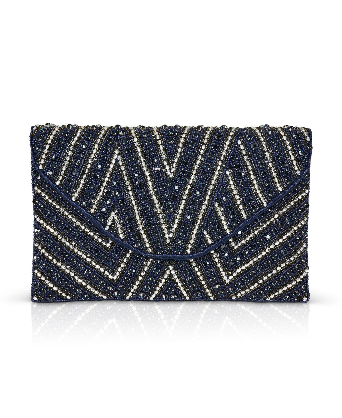 Jewel Badgley Mischka Womans Emma Mix Bead Rhinestone Envelope Clutch Product Image