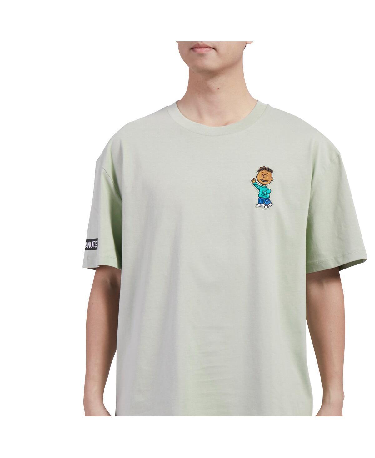 Freeze Max Mens Green Peanuts Franklin Hobby Loose Fit T-Shirt Product Image