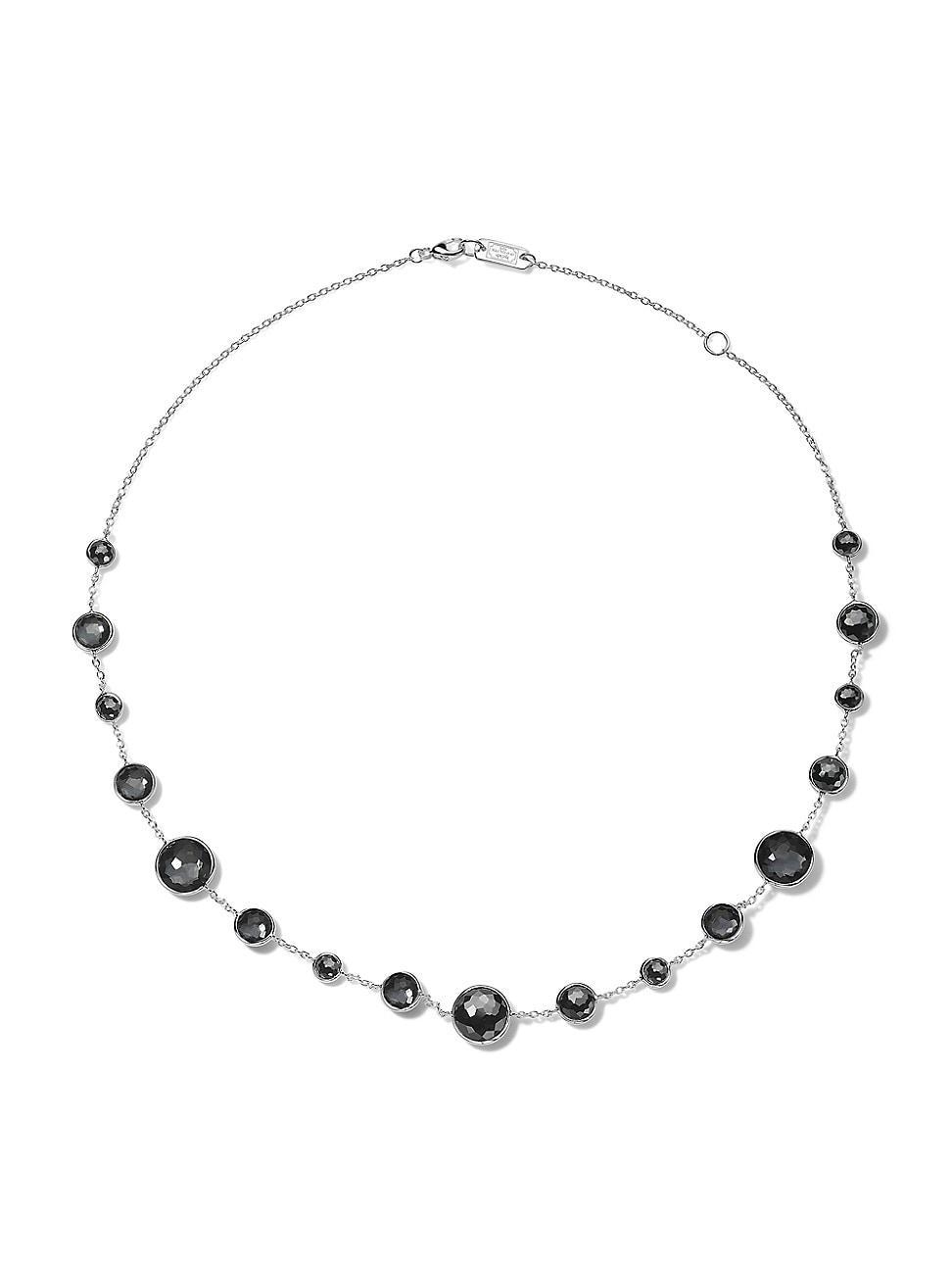 Womens Lollipop Short Lollitini Sterling Silver & Hematite Necklace Product Image