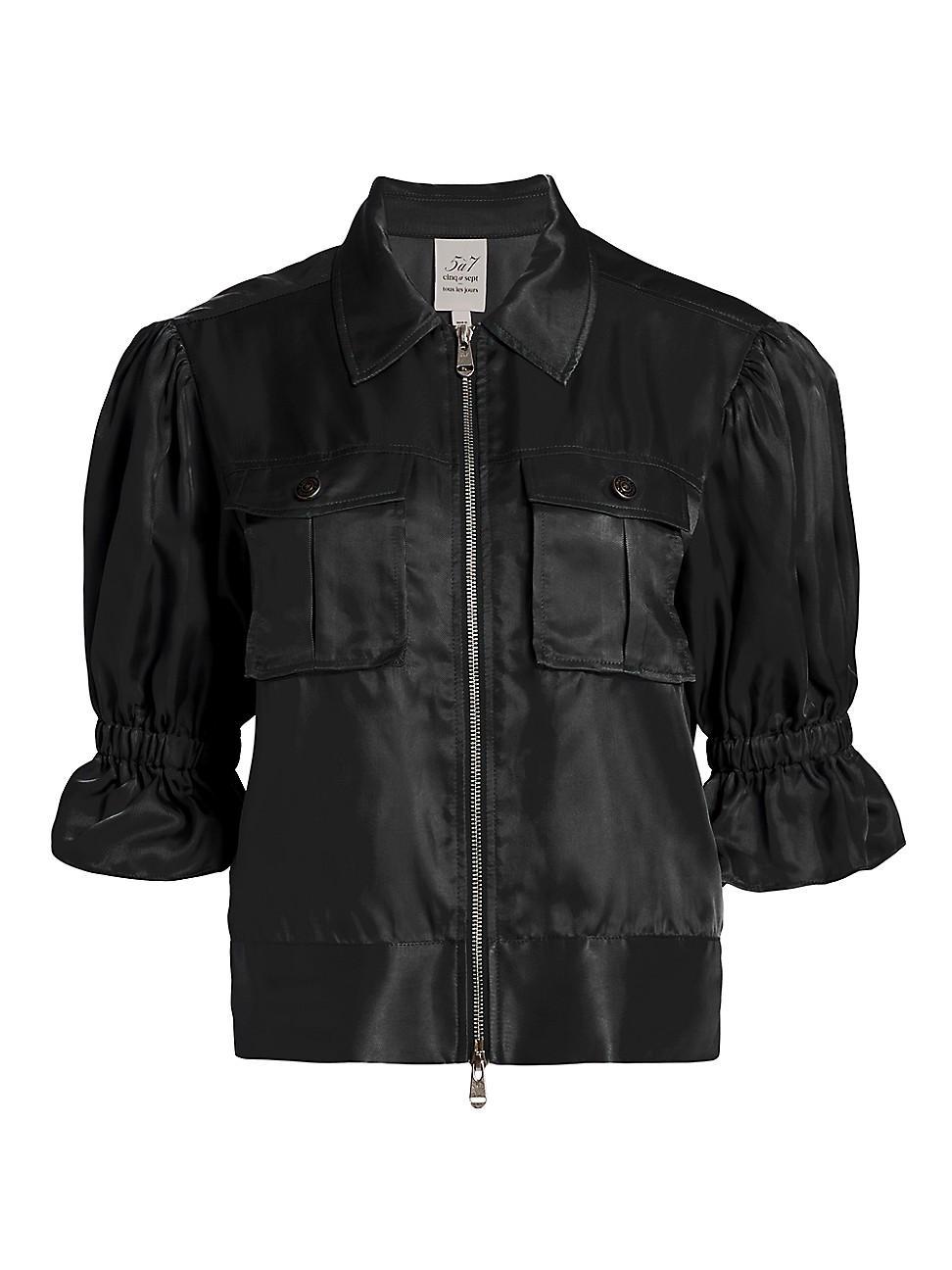 Womens Holly Puff-Sleeve Utility Jacket Product Image