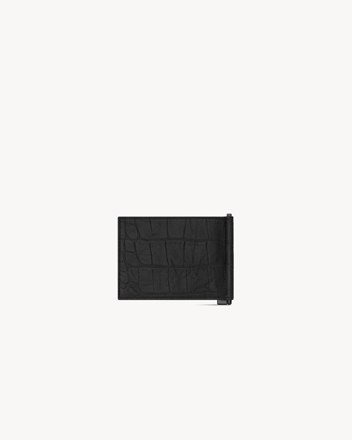 Saint Laurent Paris credit card case in grain de poudre leather | Saint Laurent | YSL.com Product Image