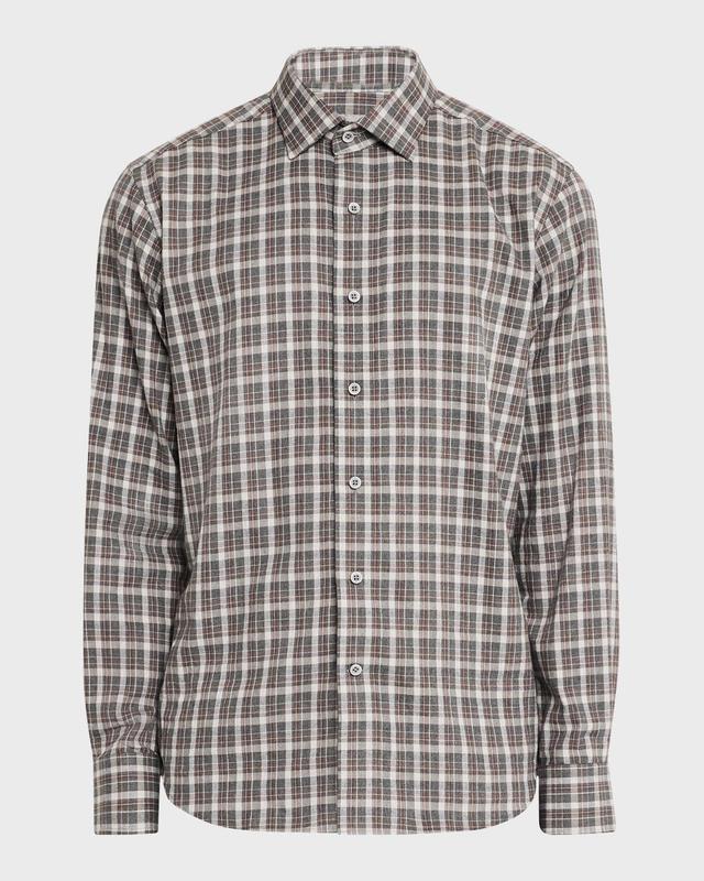 Men's Plaid Flannel Sport Shirt Product Image