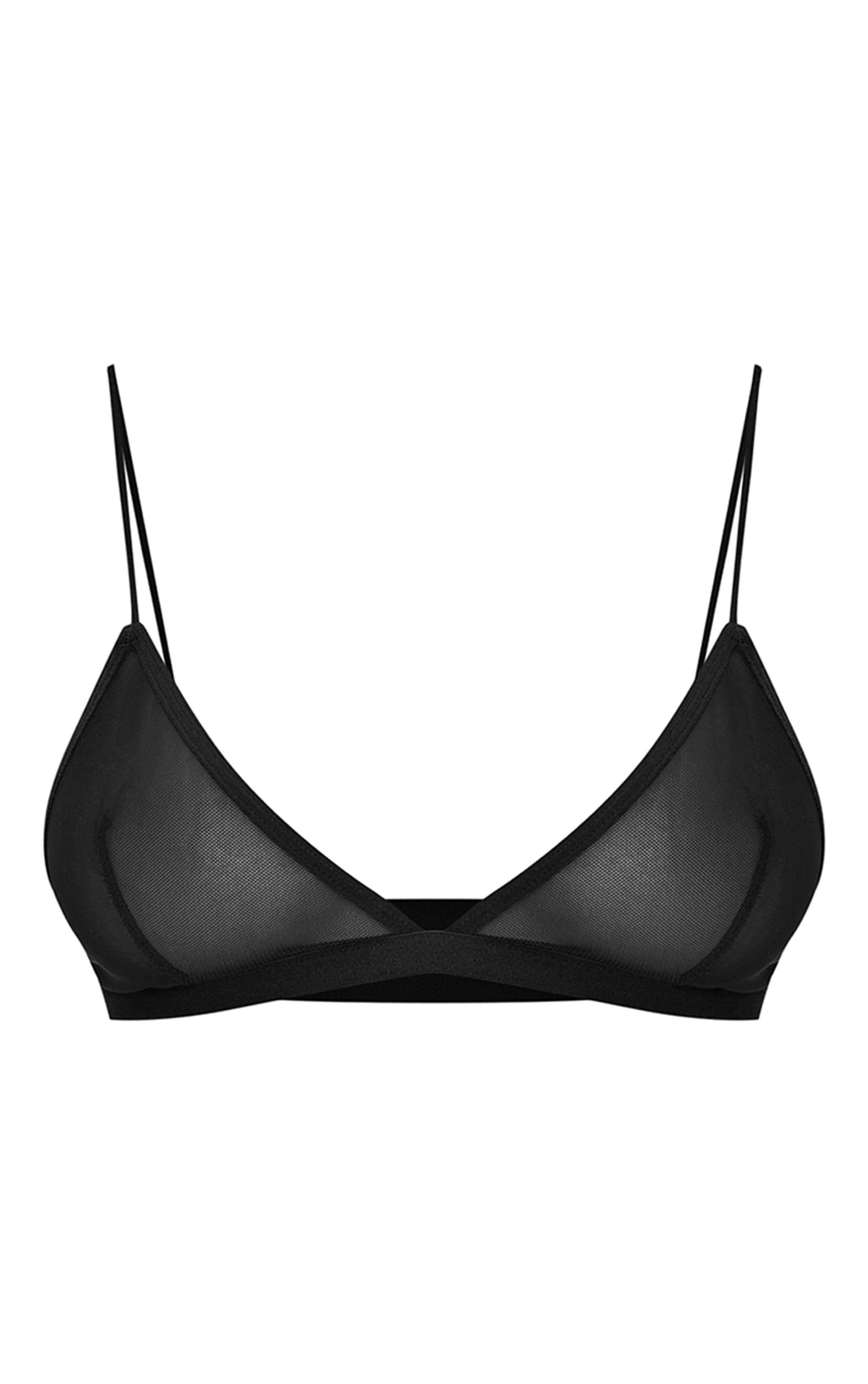 Black Mesh Basic Triangle Bra Product Image