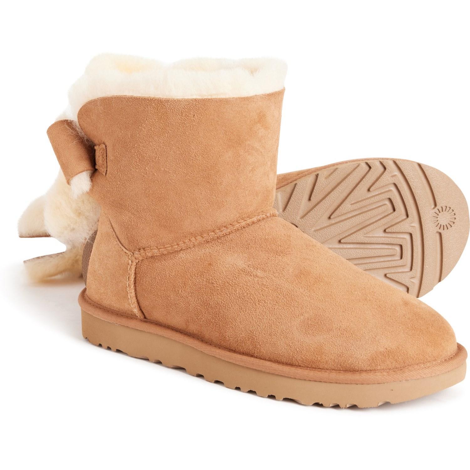 UGG® Australia Classic Heritage Bow Boots - Suede (For Women) Product Image