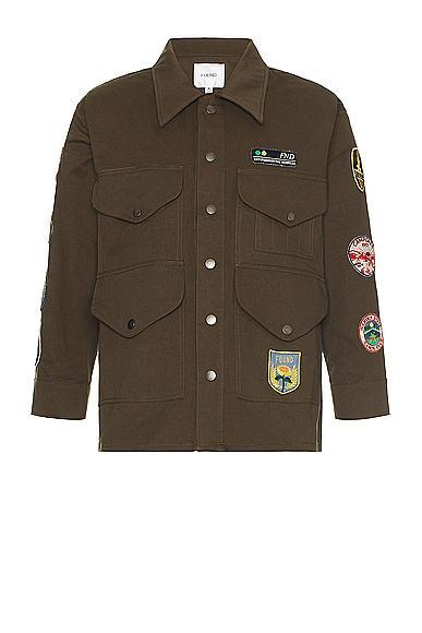 Found Multi Patch Work Jacket in Brown Product Image