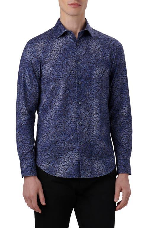 Bugatchi OoohCotton James Leaf Print Button-Up Shirt Product Image