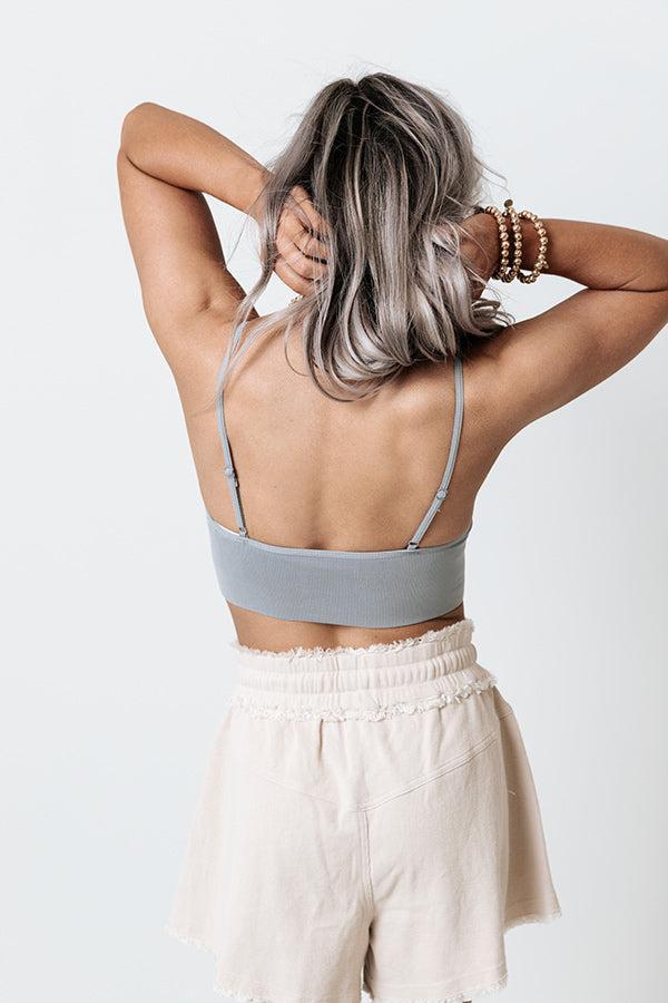 Cute Calling Long Line Bralette In Grey Product Image