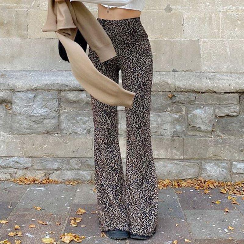 Leopard Print Wide Leg Pants Product Image