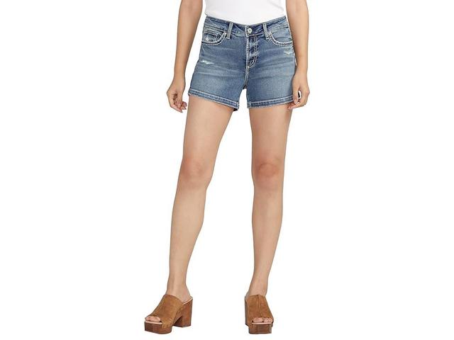 Silver Jeans Co. Womens Elyse Comfort-Fit Denim Shorts Product Image