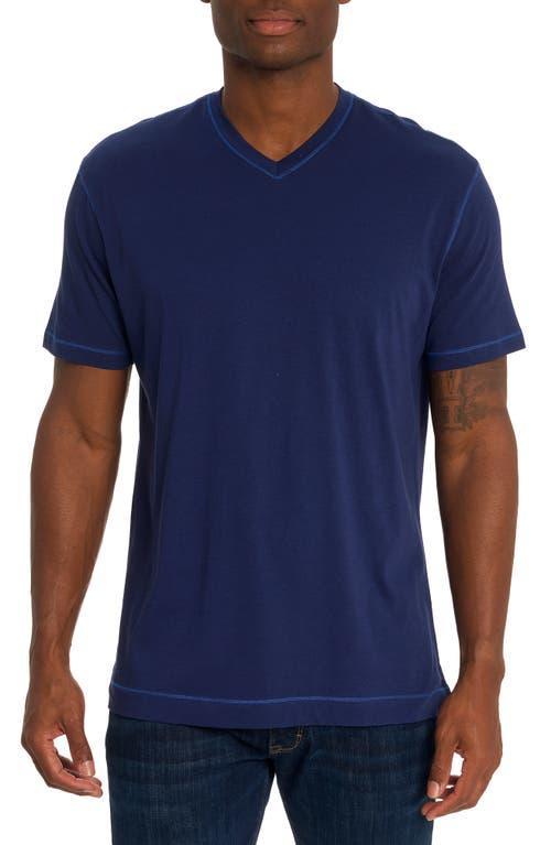 Robert Graham Eastwood Top Stitched V Neck Tee Product Image