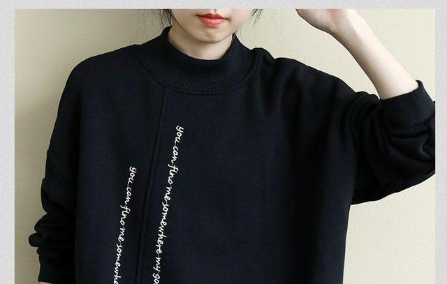 Lettering Asymmetrical Oversized Sweatshirt Product Image