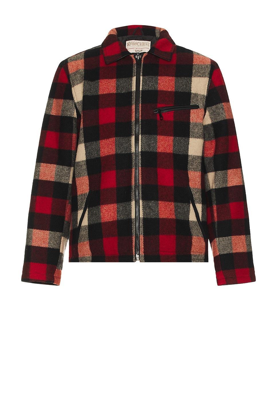 Schott Wool Plaid Station Jacket Product Image