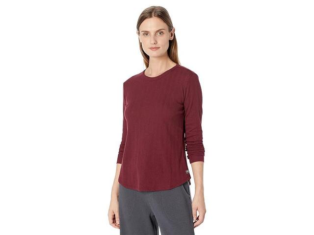 Toad&Co Foothill Pointelle Long Sleeve Crew (Port) Women's Clothing Product Image