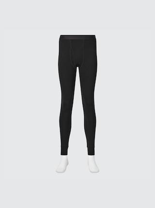 Mens Heattech Cotton Tights (Extra Warm) with Moisture-Wicking Black Small UNIQLO US Product Image