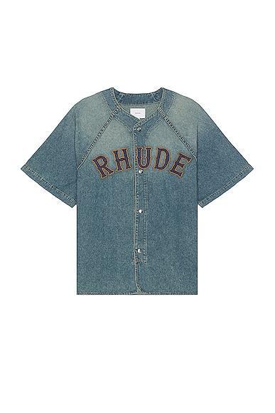 Rhude Baseball Denim Shirt Size L. Product Image