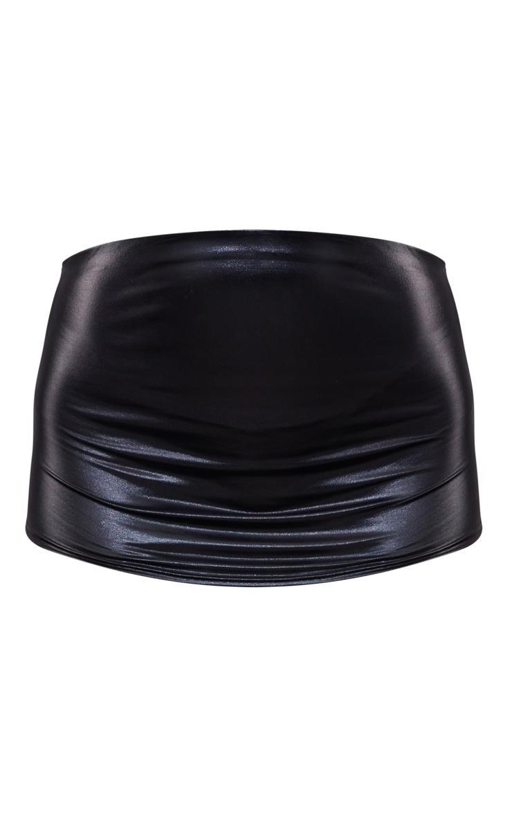 Black Foil Low Rise Micro Mini Skirt Product Image