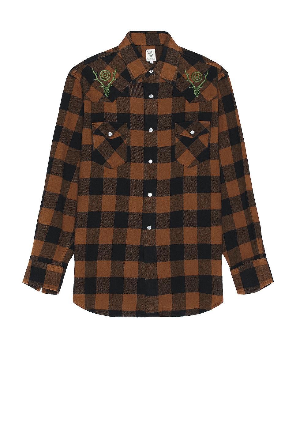 South2 West8 Western Shirt in Brown Product Image