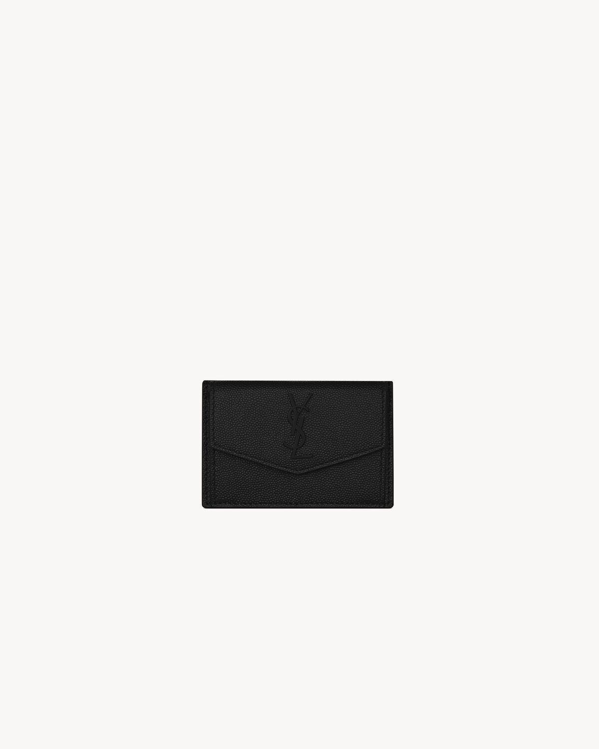 Saint Laurent Paris credit card case in grain de poudre leather | Saint Laurent | YSL.com Product Image