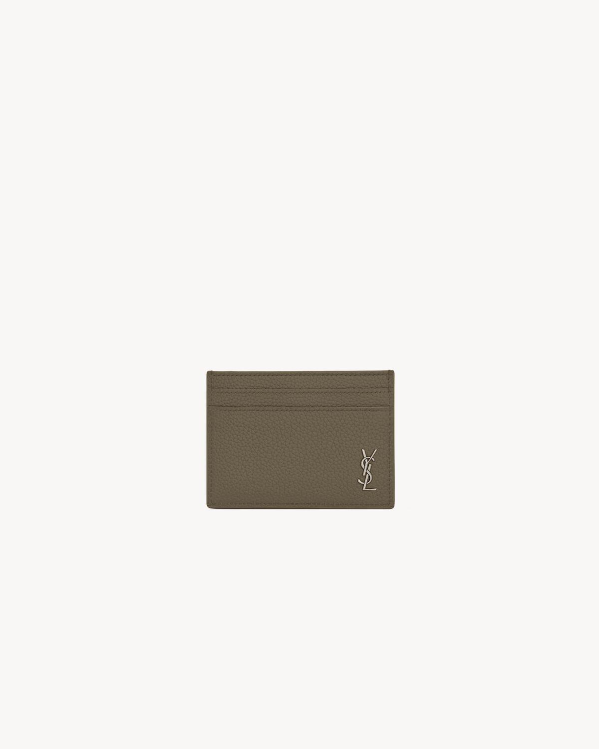 Saint Laurent Paris credit card case in grain de poudre leather | Saint Laurent | YSL.com Product Image