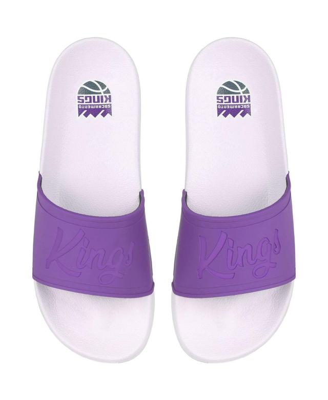 Womens Foco Sacramento Kings Script Wordmark Slide Sandals Product Image