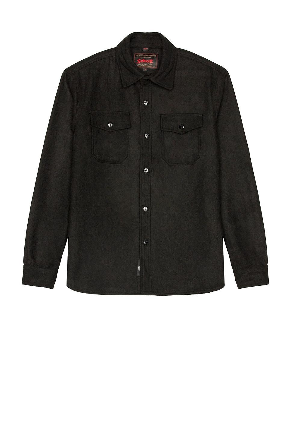 Engineered Garments Classic Shirt in Black. (also in M, S, XL/1X). Product Image