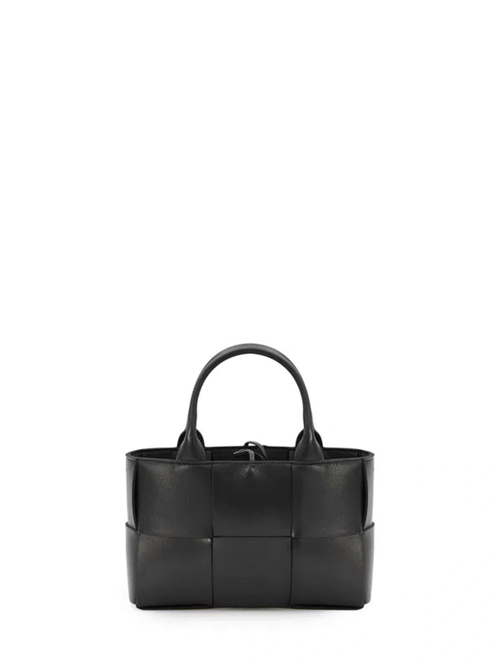 BOTTEGA VENETA Women's Mini Arco Tote Bag In Black-gold Product Image