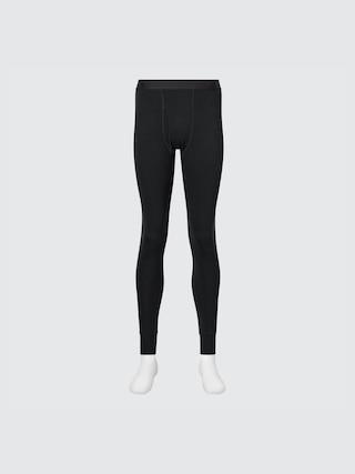 Mens Heattech Cotton Tights Extra Warm Black XL UNIQLO US Product Image