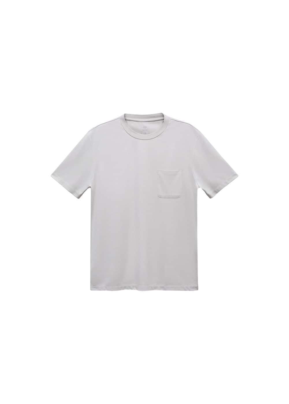 MANGO MAN - Slim fit t-shirt with pocket ice greyMen Product Image