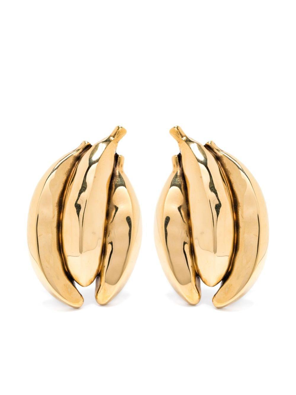 Gold 'the  Bananas' Earrings In 9dc Vintage Gold Product Image