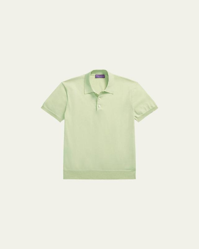 Mens Solid Polo Shirt Product Image