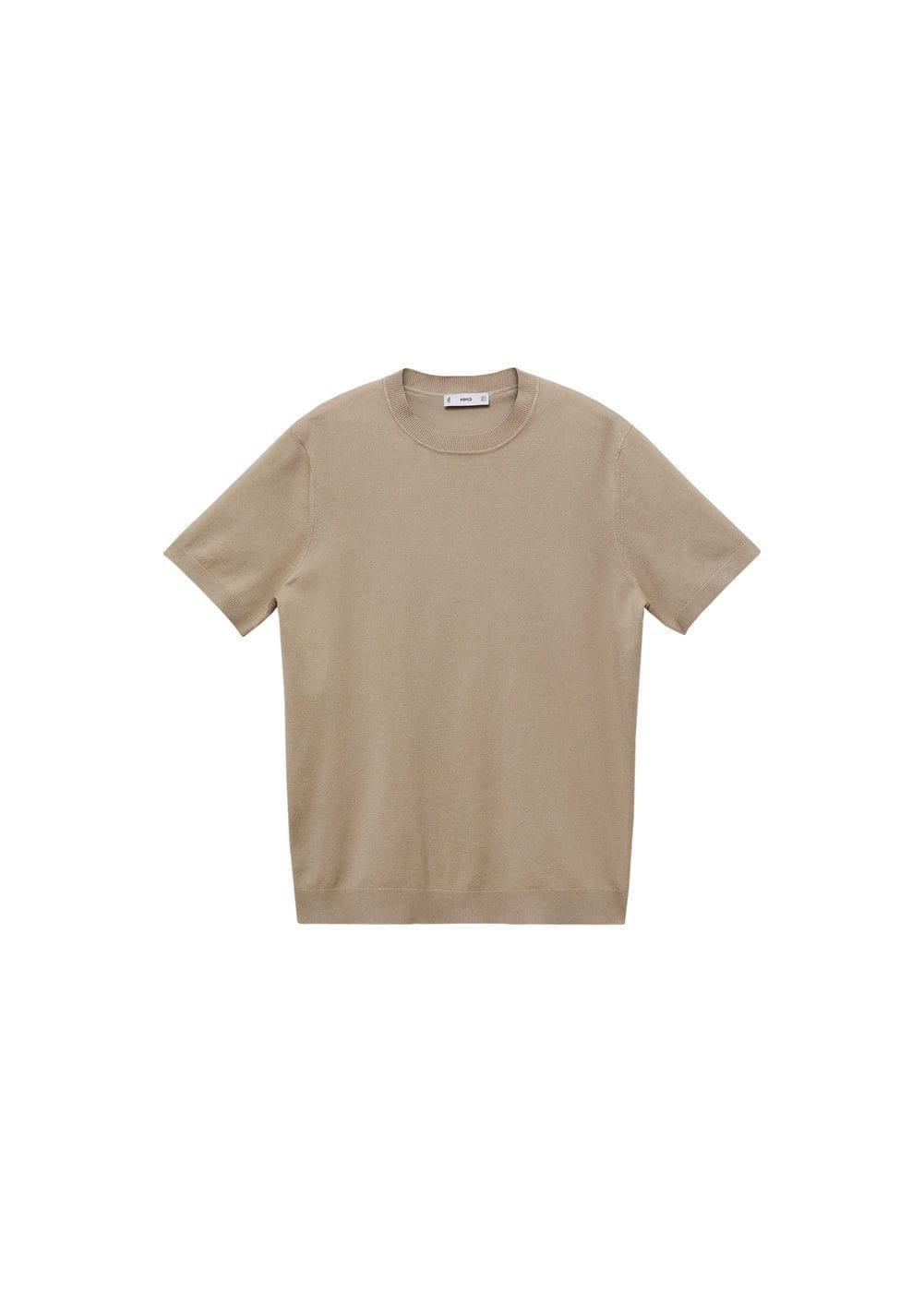 MANGO MAN - Fine-knit T-shirt beigeMen Product Image