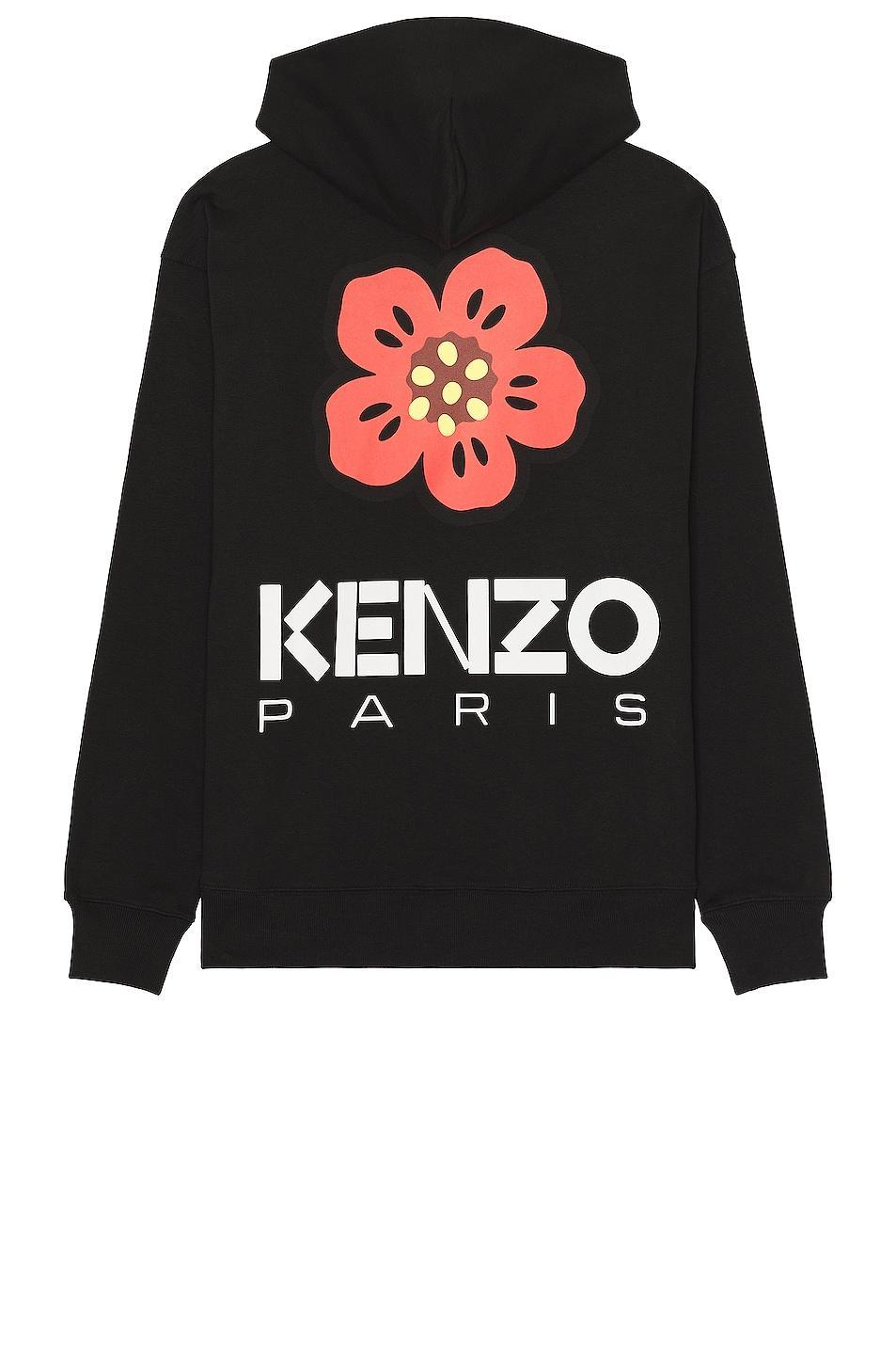 Kenzo Boke Flower Oversized Hoodie in Black Product Image