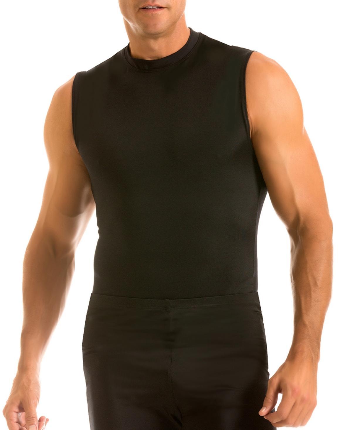 Instaslim Mens Activewear Hi-Neck Sleeveless Crewneck T-shirt Product Image