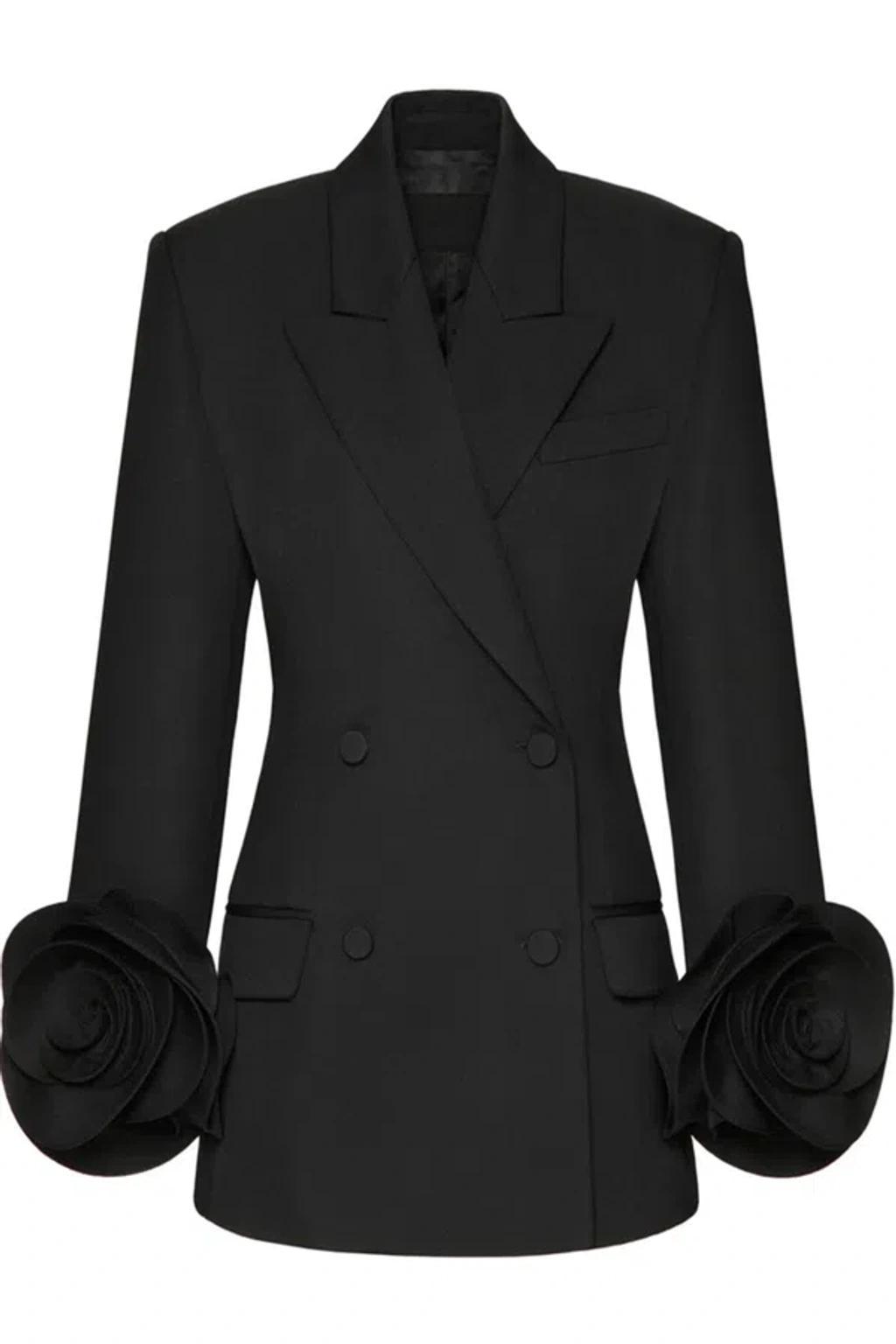 VALENTINO Black Double Breasted Blazer Product Image