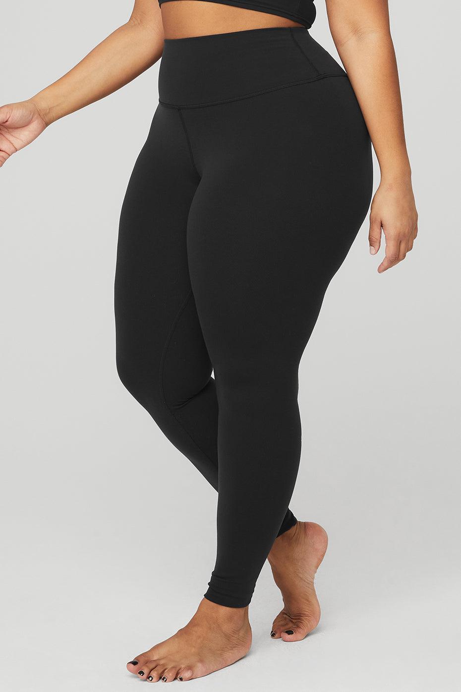 High-Waist Airbrush Legging - Black Female Product Image