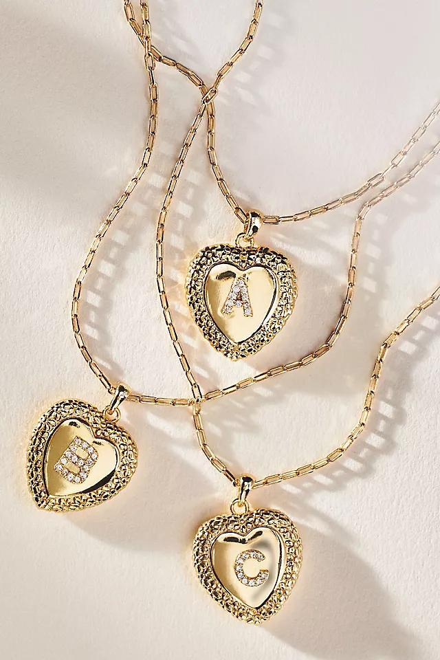 Monogram Heart Pendant Necklace Product Image