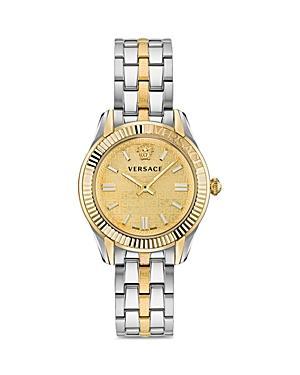 Versace Womens Swiss Greca Time Two Tone Stainless Steel Bracelet Watch 35mm Product Image