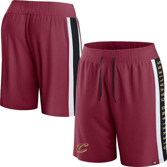 Mens Fanatics Branded Wine Cleveland Cavaliers Referee Iconic Mesh Shorts Product Image