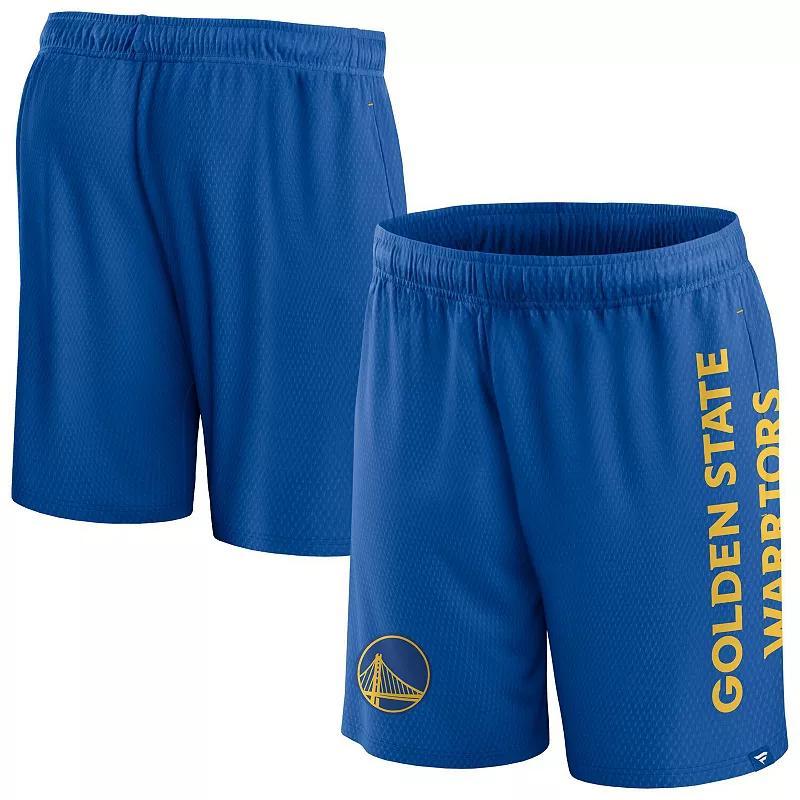 Mens Fanatics Branded Royal Golden State Warriors Post Up Mesh Shorts Product Image