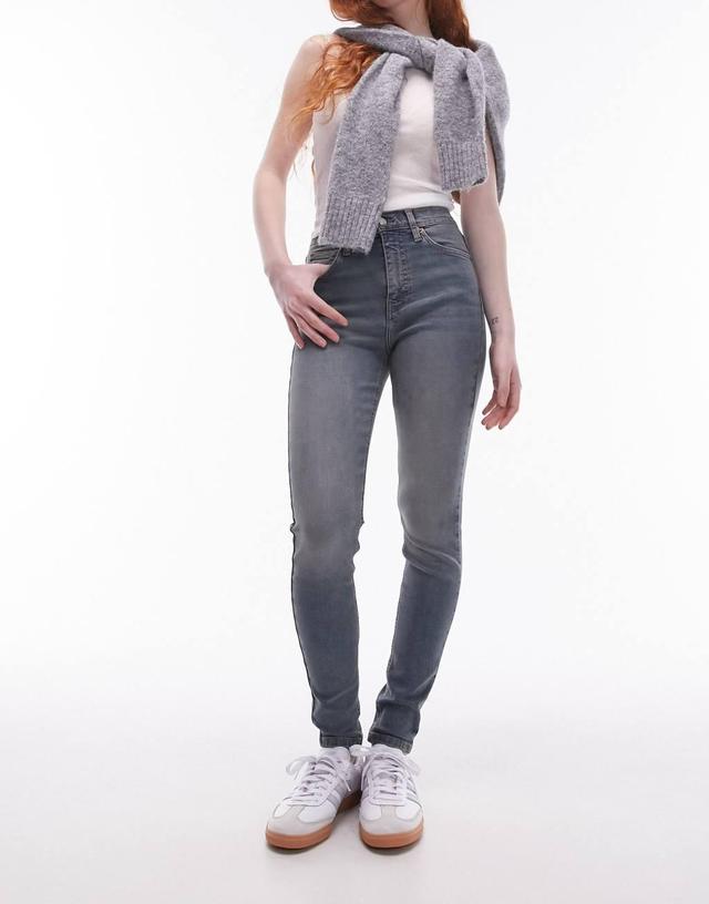 Topshop Jamie jeans in grime blue Product Image