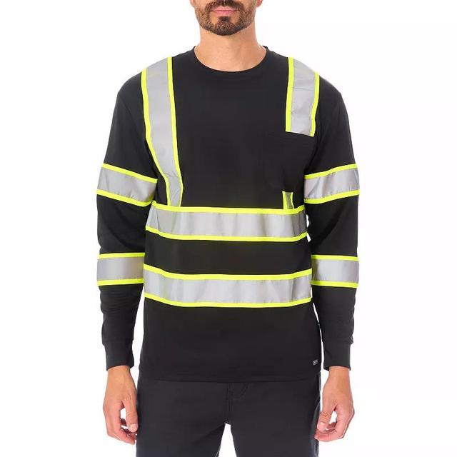 Mens Smiths Workwear Long Sleeve High-Visibility Reflective Safety Tee Product Image